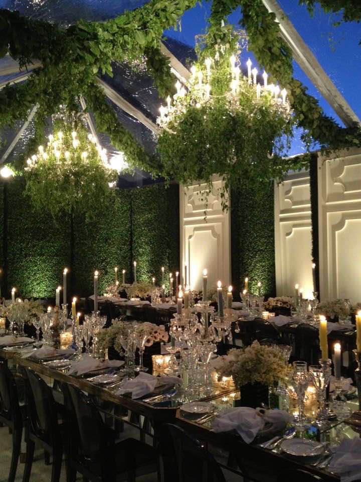 Centros de mesa colgantes para bodas con luces, cintas, original! Candelabros Herreria Ideas De
