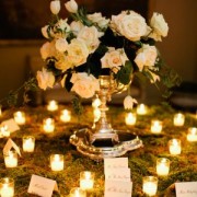 Decoración de boda en blanco y dorado