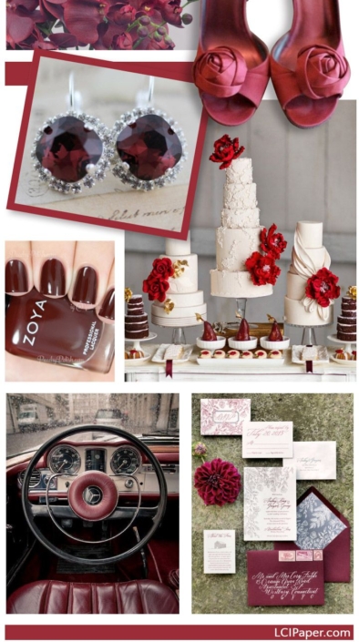 Boda en color marsala: desde las invitaciones hasta los zapatos