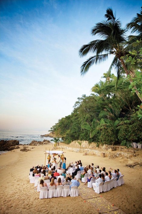 Boda en playas de México. Playa Las Caletas