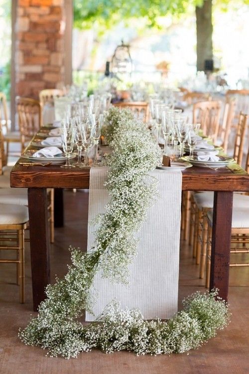 Fresh Babys Breath Garland, Wedding Garland, Wedding Decor, Baby