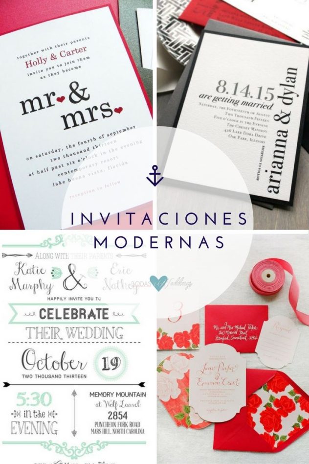 Un toque de rojo para una invitación simple y moderna | Elegancia urbana de BeaconLane | Plantillas de invitaciones para novias con poco presupuesto o sin tiempo! | Una invitación con el color más romántico de todos!