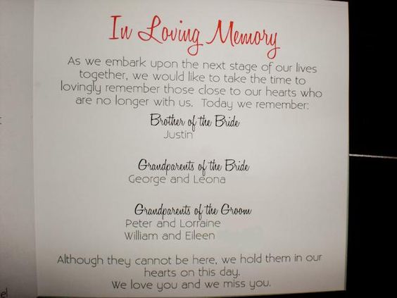 Unique Wedding Memorial Ideas In Loving Memory Diys