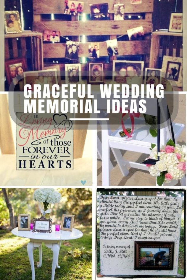 Graceful & unique wedding memorial ideas. Memory table with pallet backdrop for a peach, coral & mint rustic-chic barn wedding | In loving memory of those forever in our hearts sign | Reserve a chair for your loved ones who are no longer here | A simple and delicate wedding memorial table | In Loving Memory of Dad wedding picture frame