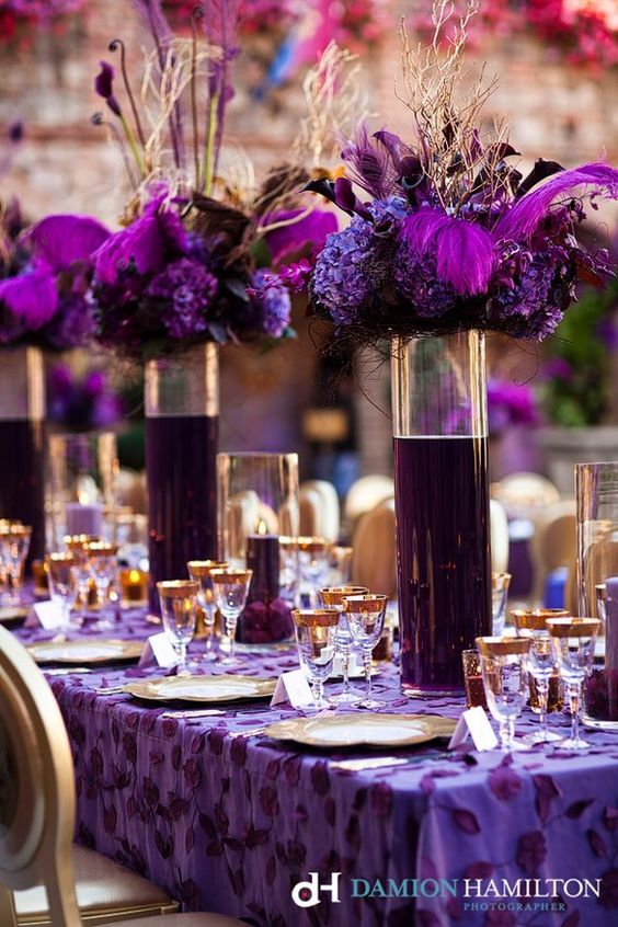 Purple passion wedding inspiration. Photography Damion Hamilton.