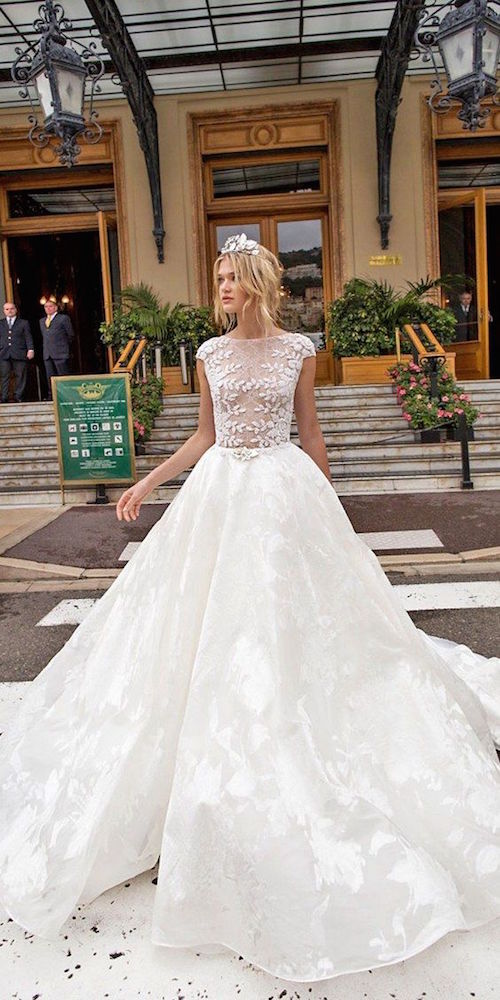 Breathtaking Bridal Dress with Spaghetti Straps Delicate Lace Applique Wedding  Dress with Dramatic Long Train - AliExpress