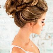 Trending wedding hairstyles braided updo.