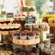 Don't let your guests venture out into the forest without some delicious cupcakes! Dessert buffet ideas for an enchanted forest wedding.