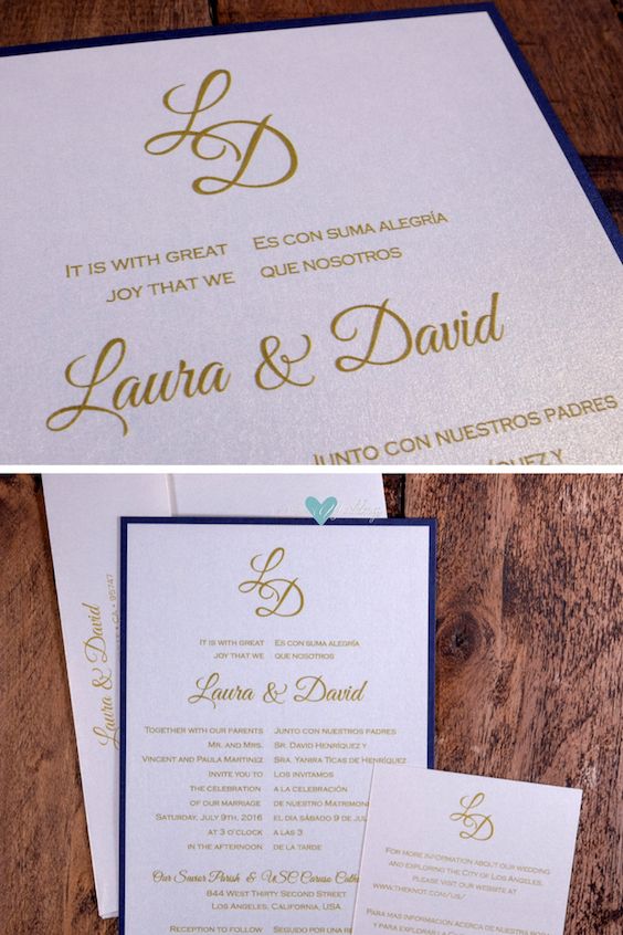 Spanish English Wedding Invitations 5