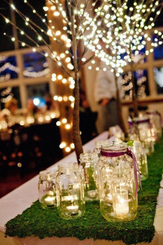 Candle & Lighted Centerpieces for Wedding Receptions: 24 Ideas