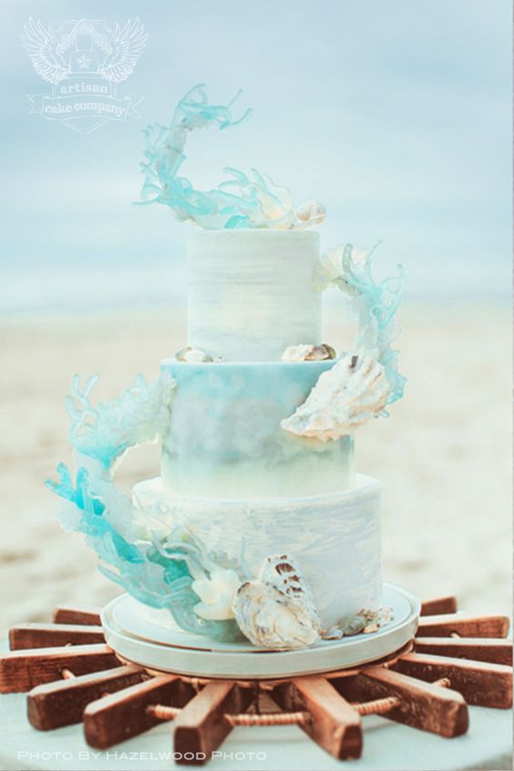 26 Beach Wedding Cakes That Will Wow Your Guests: Check Them Out!