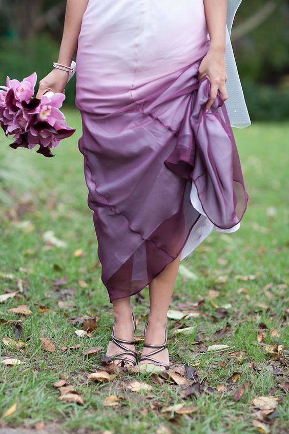 Vestido para damas de honor en ombre.