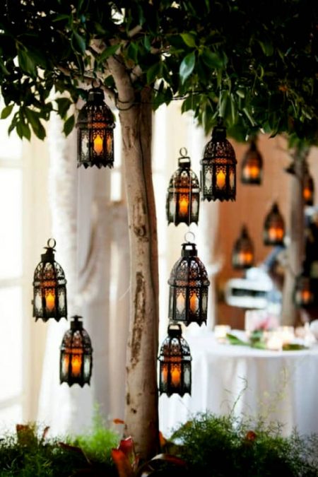 Not everything is string lights when decorating your wedding reception.