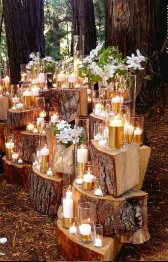 Steal-worthy lighting ideas for fairytale woodland weddings.