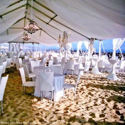 Beach tent wedding best sale