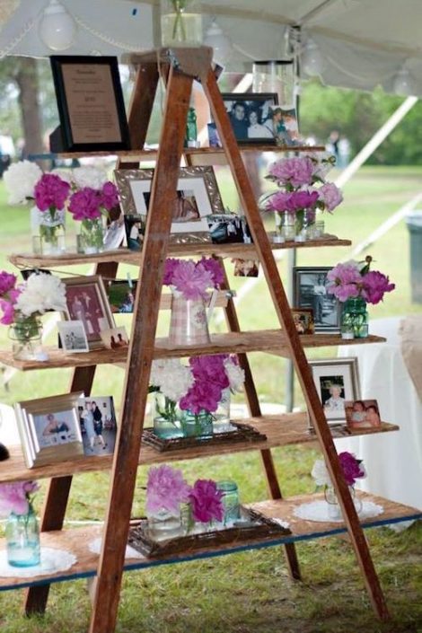 Top Wooden Ladder Wedding Decor Ideas to DIYs: Fast, Chic & Easy • Page ...