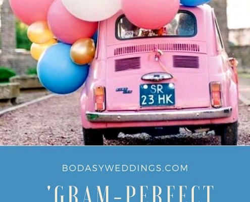 Tie some colorful balloons to the wedding getaway car. It will make for a most Instagrammable moment!