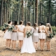 Mix-and-match your bridesmaid dresses by bringing them together with a neutral palette. Love these short dresses in different styles!