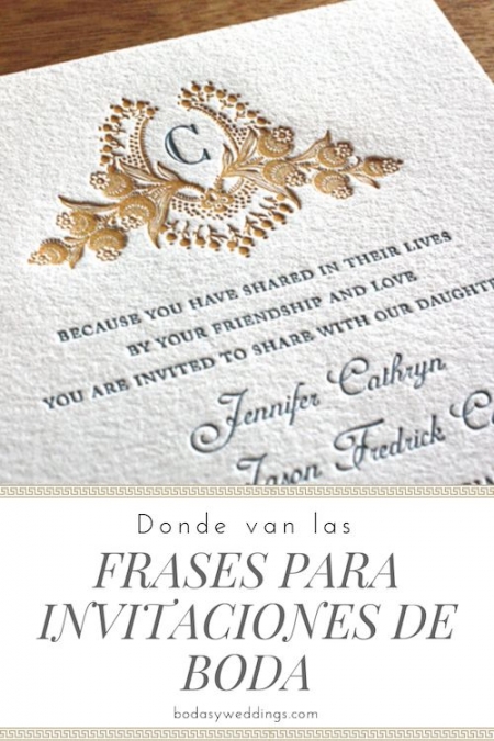 50 Frases Para Invitaciones De Boda Inolvidables | Bodas Y Weddings ...