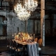 This wedding has all kinds of dramatic glam that contrast with the raw urban space. Venue The Fermenting Cellar in Toronto, ON. Photo by Purple Tree Photography.